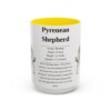 15oz Pyrenean Shepherd Mug, Yellow, front view