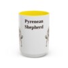 15oz Pyrenean Shepherd Mug, Yellow, front view