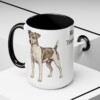 15oz Rat Terrier Mug, Black, lifestyle photo