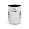 15oz Rat Terrier Mug, Black, front view