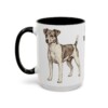 15oz Rat Terrier Mug, Black, left side view