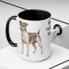15oz Rat Terrier Dog Dad Mug, Black, lifestyle photo