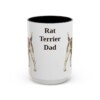 15oz Rat Terrier Dog Dad Mug, Black, front view