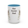 15oz Rat Terrier Dog Dad Mug, Light Blue, front view