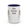 15oz Rat Terrier Dog Dad Mug, Navy, front view