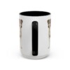 15oz Funny Rat Terrier Mug, Black, back view