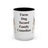 15oz Funny Rat Terrier Mug, Black, front view