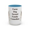 15oz Funny Rat Terrier Mug, Light Blue, front view