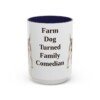 15oz Funny Rat Terrier Mug, Navy, front view