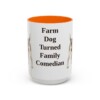 15oz Funny Rat Terrier Mug, Orange, front view