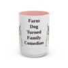 15oz Funny Rat Terrier Mug, Pink, front view
