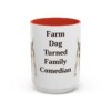 15oz Funny Rat Terrier Mug, Red, front view
