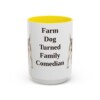 15oz Funny Rat Terrier Mug, Yellow, front view