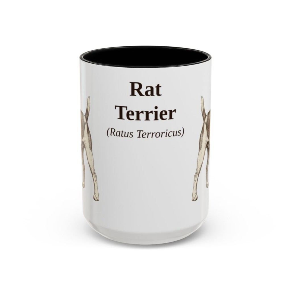 15oz-rat-terrier-mug-latin-black-front 15oz Rat Terrier Latin Mug, Black, front view