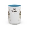 15oz Rat Terrier Mug, Light Blue, front view