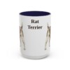 15oz Rat Terrier Mug, Navy, front view