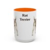 15oz Rat Terrier Mug, Orange, front view