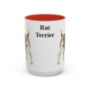 15oz Rat Terrier Mug, Red, front view