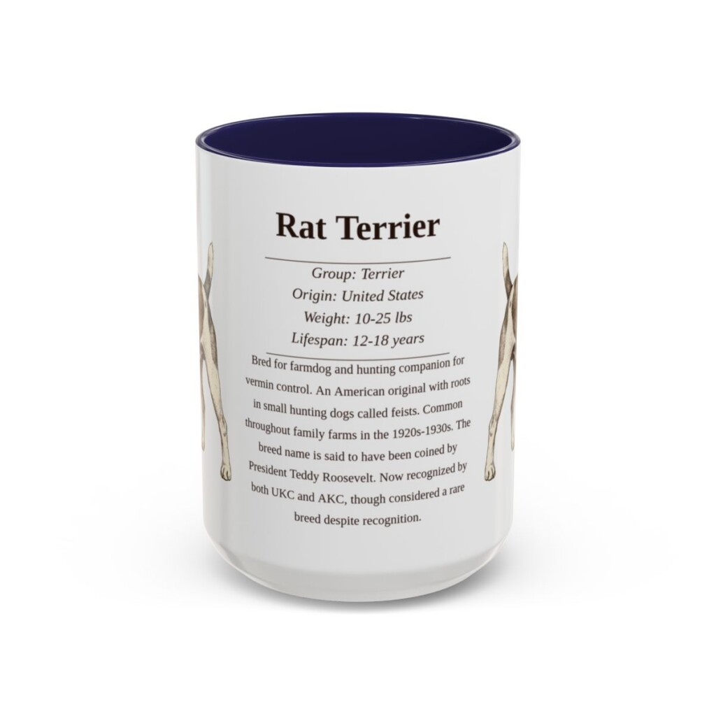15oz-rat-terrier-mug-writeup-navy 15oz Rat Terrier Mug, Navy, front view