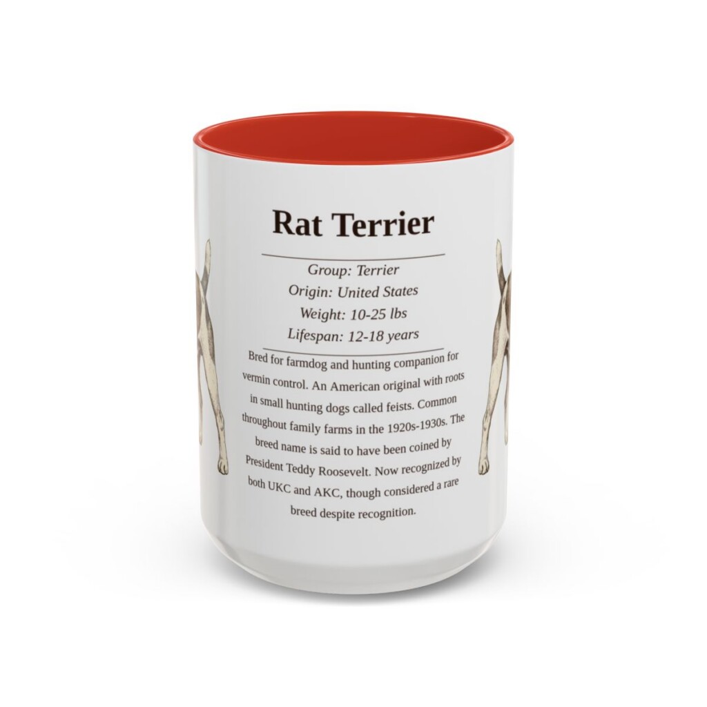 15oz-rat-terrier-mug-writeup-red 15oz Rat Terrier Mug, Red, front view