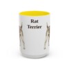 15oz Rat Terrier Mug, Yellow, front view