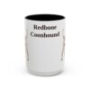 15oz Redbone Coonhound Mug, Black, front view