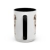 15oz Redbone Coonhound Dog Dad Mug, Black, back view