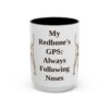 15oz Funny Redbone Coonhound Mug, Black, front view