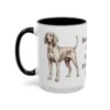 15oz Funny Redbone Coonhound Mug, Black, left side view