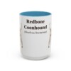 15oz Redbone Coonhound Latin Mug, Light Blue, front view