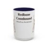 15oz Redbone Coonhound Latin Mug, Navy, front view