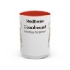 15oz Redbone Coonhound Latin Mug, Red, front view