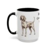 15oz Redbone Coonhound Dog Mom Mug, Black, left side view