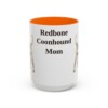 15oz Redbone Coonhound Dog Mom Mug, Orange, front view