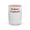 15oz Redbone Coonhound Mug, Pink, front view