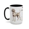 15oz Redbone Coonhound Mug, Black, left side view