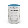 15oz Redbone Coonhound Mug, Light Blue, front view