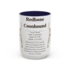15oz Redbone Coonhound Mug, Navy, front view