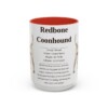 15oz Redbone Coonhound Mug, Red, front view