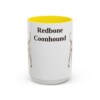 15oz Redbone Coonhound Mug, Yellow, front view