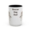 15oz Rescue Dog Dog Dad Mug, Black, front view