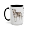 15oz Rescue Dog Dog Dad Mug, Black, left side view