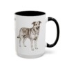 15oz Rescue Dog Dog Dad Mug, Black, right side view