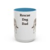 15oz Rescue Dog Dog Dad Mug, Light Blue, front view