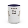 15oz Rescue Dog Dog Dad Mug, Navy, front view