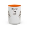15oz Rescue Dog Dog Dad Mug, Orange, front view