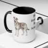 15oz-rescue-dog-mug-humor-black-context-2 15oz Funny Rescue Dog Mug, Black, lifestyle photo