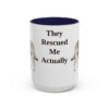 15oz-rescue-dog-mug-humor-navy 15oz Funny Rescue Dog Mug, Navy, front view