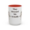 15oz-rescue-dog-mug-humor-red 15oz Funny Rescue Dog Mug, Red, front view