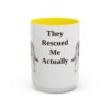 15oz-rescue-dog-mug-humor-yellow 15oz Funny Rescue Dog Mug, Yellow, front view